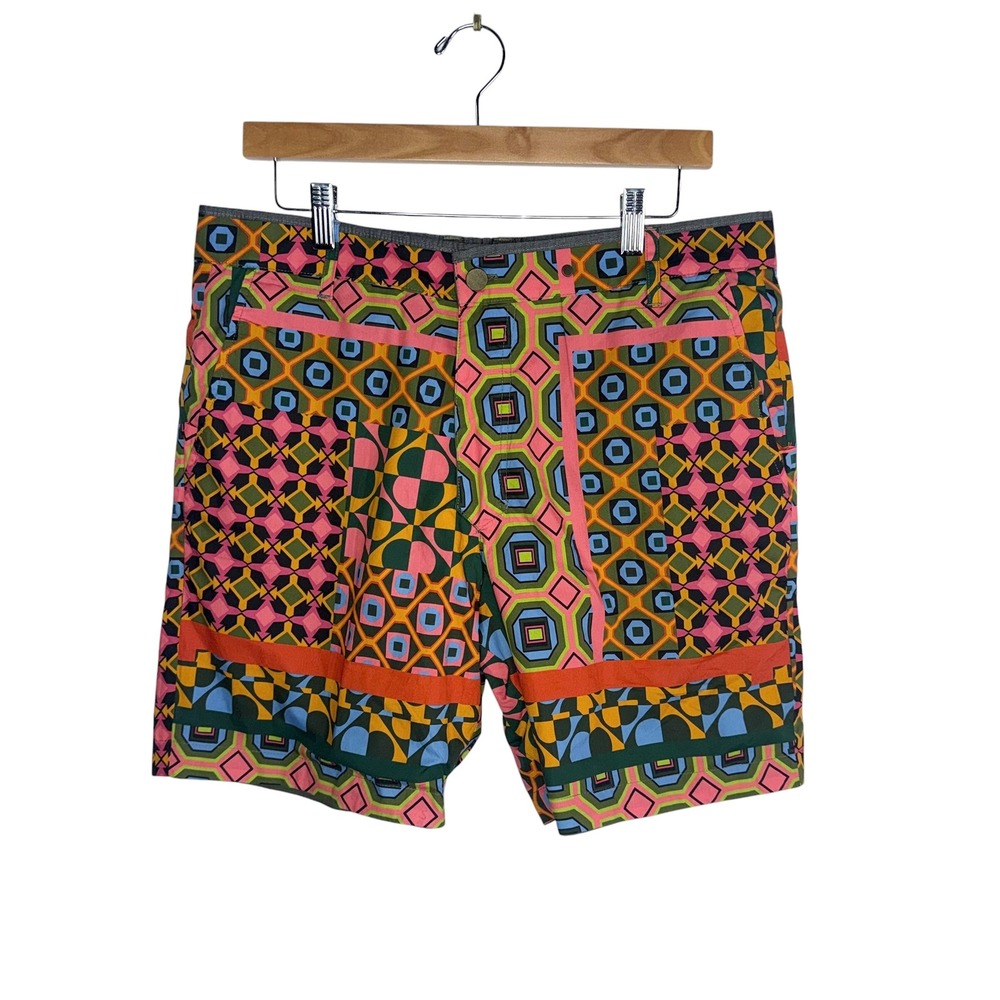 Descendant of Thieves Reversible Shorts Mens 33 Multicolor Olive EUC 22AS68X08M2 - Picture 2 of 7